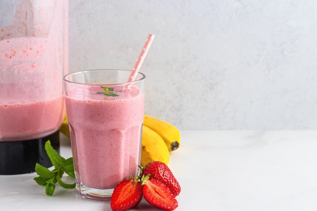 smoothie μπανάνα-φράουλα